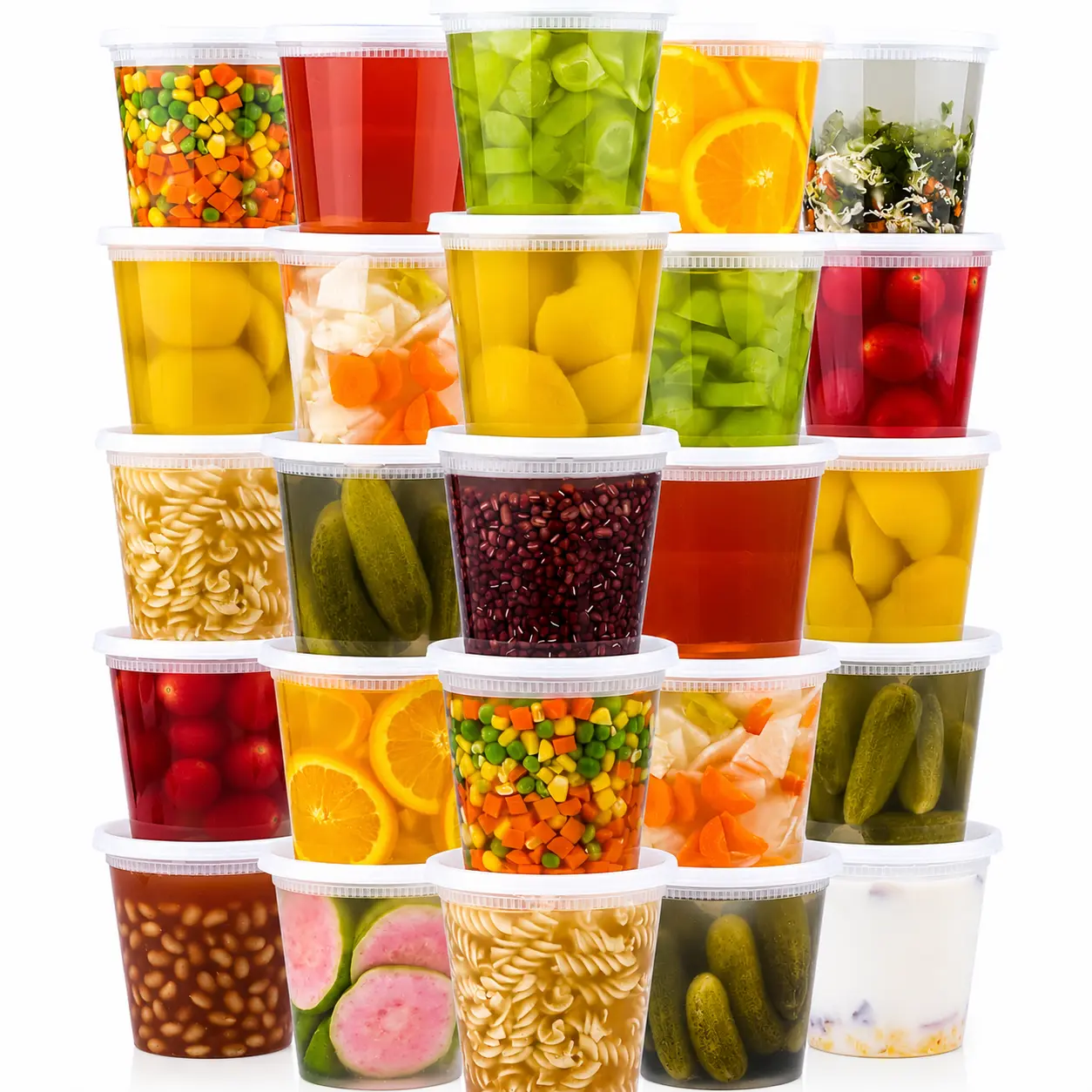 30 Sets 24 oz Plastic Deli Containers with Lids | Leak-Proof Food Storage & Soup Containers | Microwave, Freezer & Dishwasher Safe