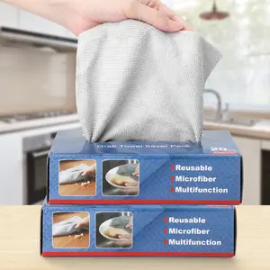 40Pcs Reusable Microfiber Towels –Soft Cleaning Cloth,Multi-Purpose Household Towels for Kitchen,Window,Car,7.9 x 7.9 in Quick Drying Cleaning Rags