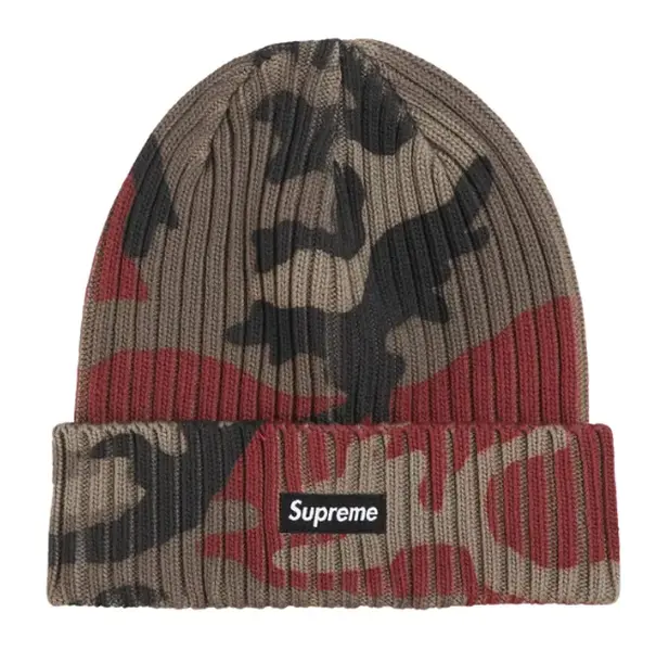 Supreme Overdyed Beanie SS26 Red Camo