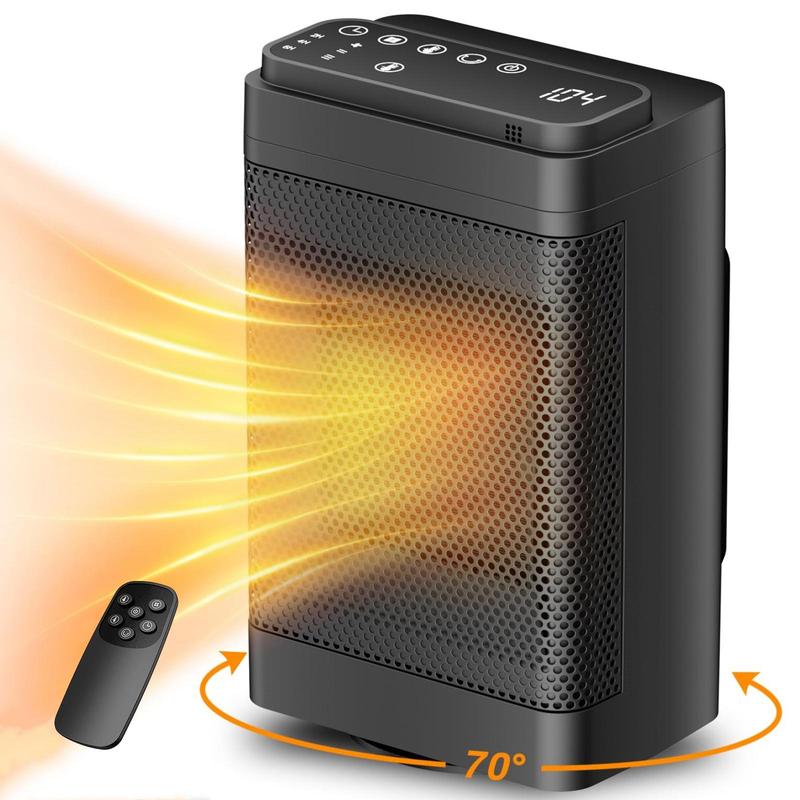 Space Heater, Portable Electric Heater with Thermostat forIndoor Use, Max Temp 104F, 1500W Give You a WarmWinter Remote Control Household Appliances Household Appliances Christmas Gift Ideas Calor Heating Station