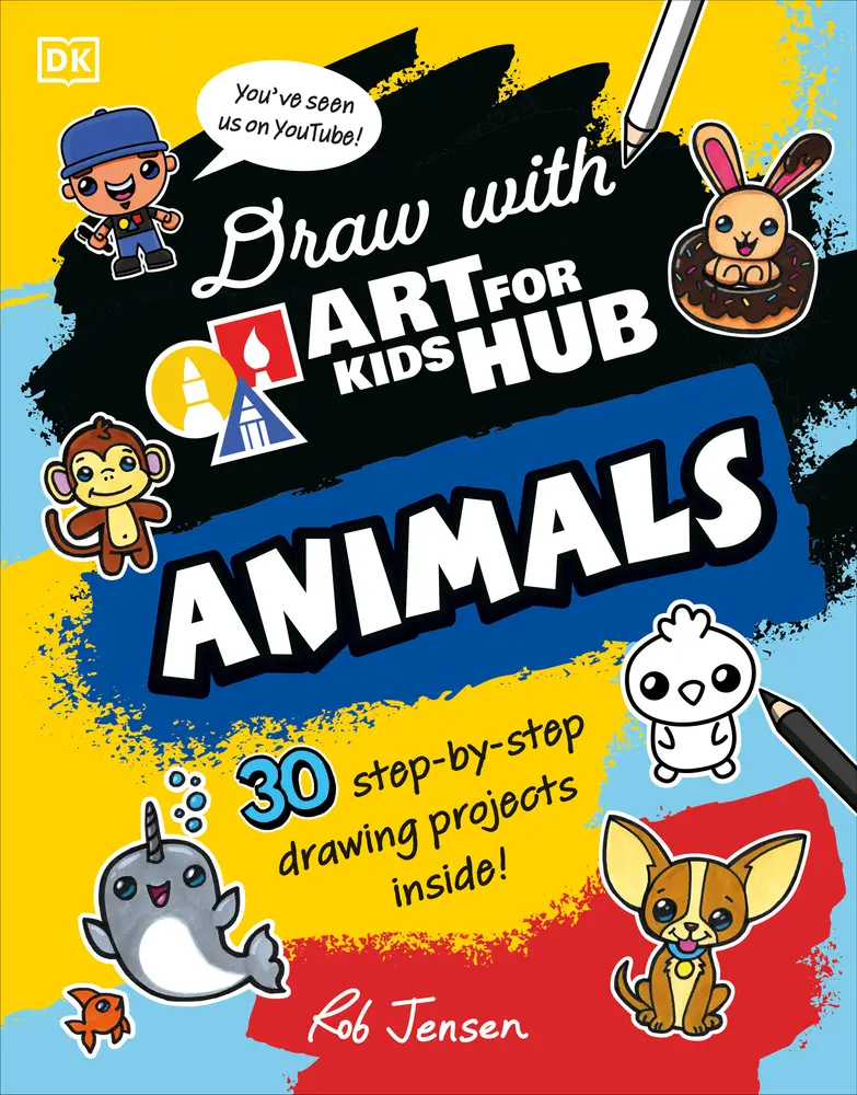 Used Art for Kids Hub Animals English Step-by-Step Sketch & Drawing Resource Paperback, Kindergarten Books, Encourages Drawing Together as a Family