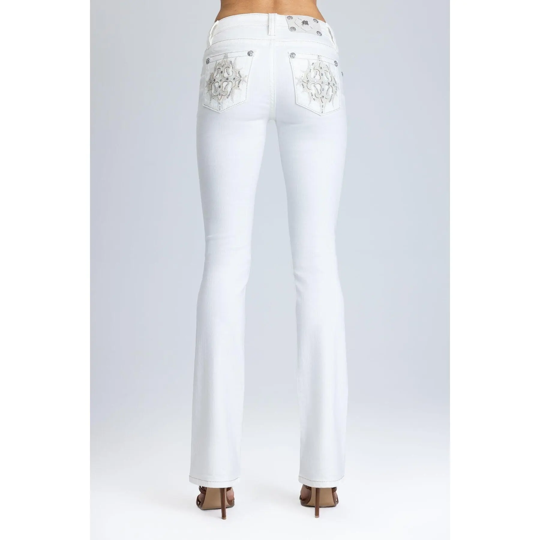 Adelaide Cross Low Rise Bootcut Jeans