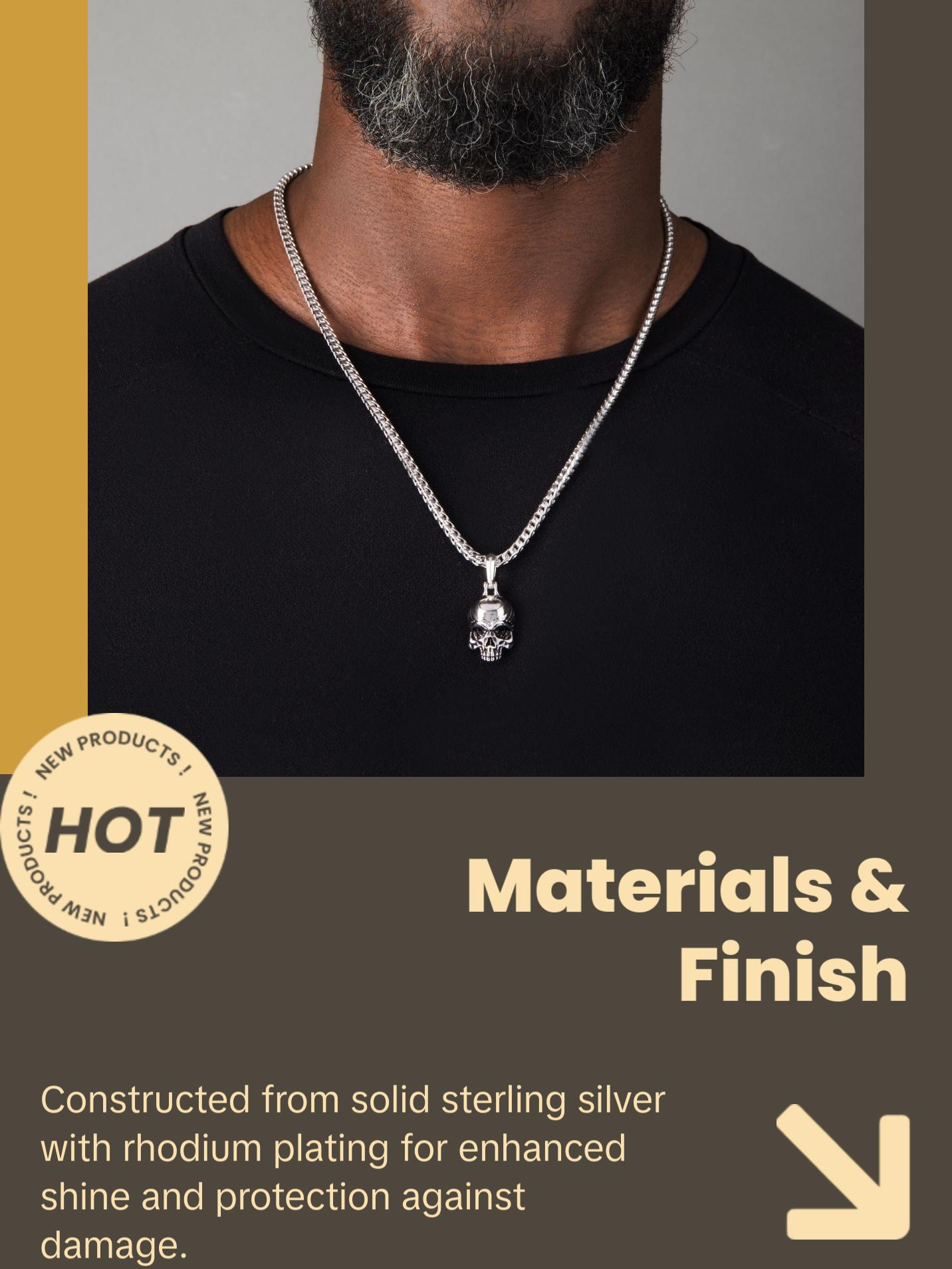 Vita, Silver Skull Pendant