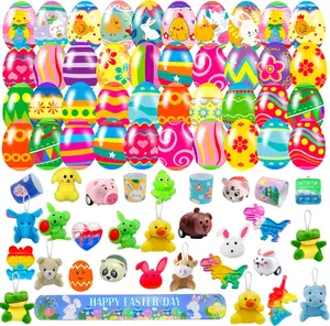 Mothers Day Gift 32 Pack Prefilled Easter Eggs with Fidget Toys, Bright Colorful Easter Eggs Prefilled with Variety Easter Stress Toys Great for Kids Toddler Easter Basket Stuffers Party Favors Gifts
