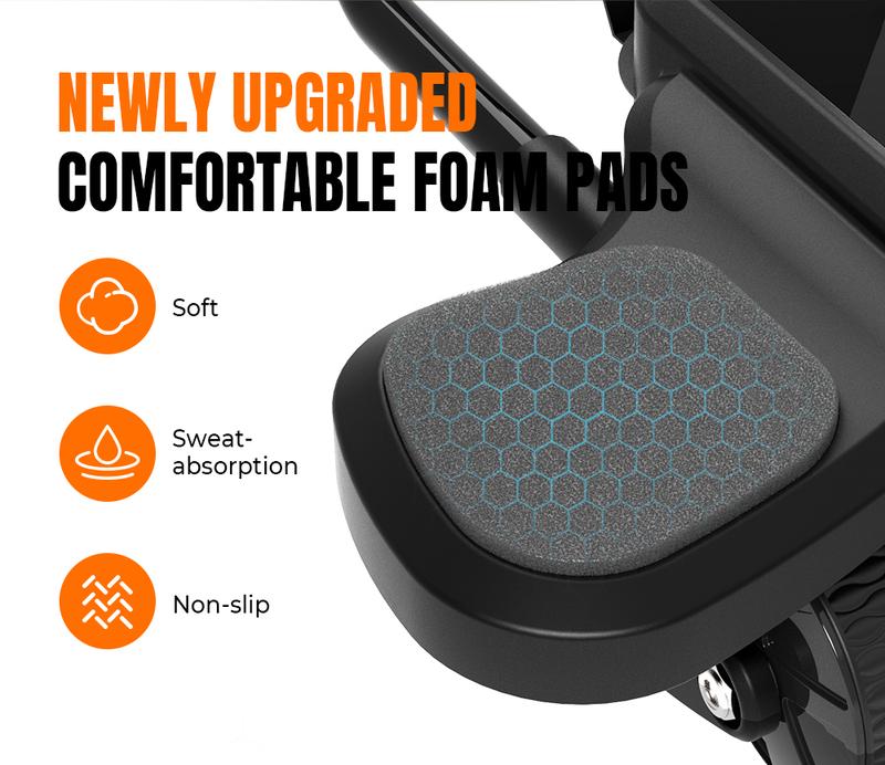 RELIFE REBUILD YOUR LIFE 4-Wheel Ab Roller with Knee Mat Automatic Rebound 2 in 1 Ab Roller with Widened Elbow Support Abdominal Training Equipment