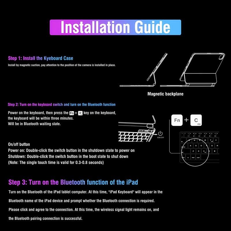 DarlingCase Y2k Pink iPad keyboard Case– 360° Rotating Multi-Touch Trackpad, RGB Backlit Keyboard, Transparent Back, Pencil Holder, Type-C Charging,for ipad 10th gen case ipad a16 case Tablet Cyberpunk Wireless  Digital