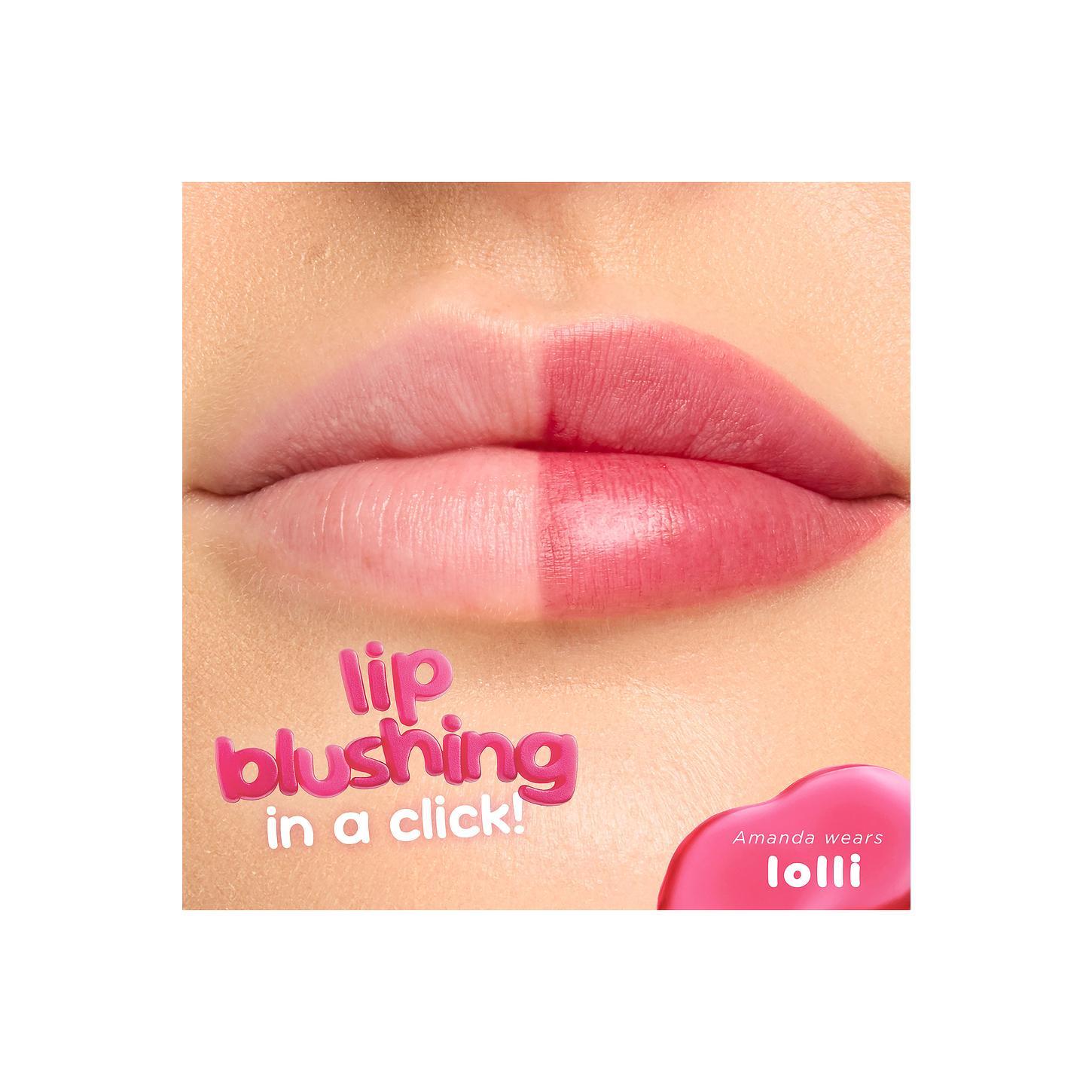 TARTE Maracuja Juicy Lip Tint - Lolli Shade, Hydrating Lipstick with Hyaluronic Acid, Blendable Cosmetic Lip Gloss