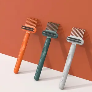 Comb & Hairbrush Cleaner Set 2 Count Dual Tool Mini Rake Bristle Brushes for Hair Dust Build Up Removal Portable Reusable Professional Home Use