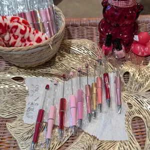 Valentine's Day DIY Pen Bundle! - contains 10 valentine's day themed beadable pens in shades of red, pink, gold etc. ALL fit the luxury beads sold at PittiesandPens! :)