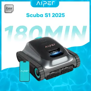 (2025 Upgrade) Aiper Scuba S1 Robotic Pool Cleaner, Wall & Waterline Cleaning, Double Filtration, Extended 180-Min Battery Life, Smart Navigation, App Support, OTA Upgrade #smartliving