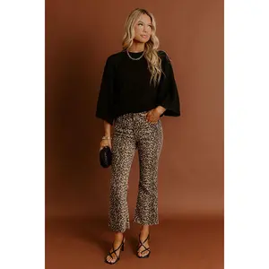 JUST USA Amery High Waist Ankle Crop Flare