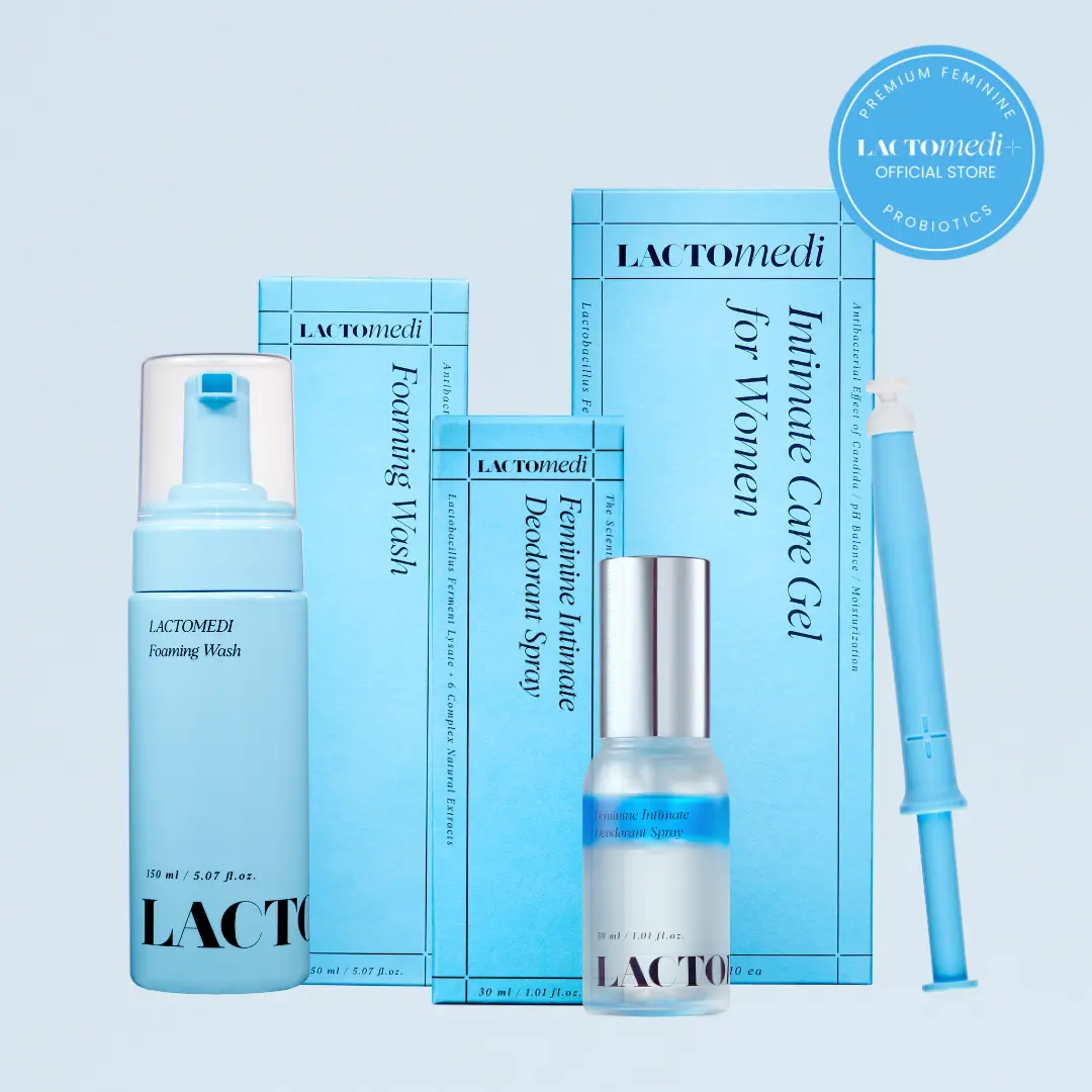 Pure Scent Trio - Intimate care gel & Fomaing wash & Deodorant spray - Daily feminine care set, Soft feminine hygiene products