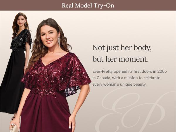 Ever-Pretty 2026 New Sequin Cape Formal Maxi Dress - V-Neck, Flowy Silhouette for Wedding Guest & Evening Events ,black tie wedding guest dress,beaded dress,02656