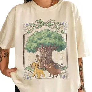 RetroLion King Simba And Timon Shirt, Vintage Lion King Shirt, Hakuna Matata Shirts, Animal Kingdom Coquette Shirt PK47N 4