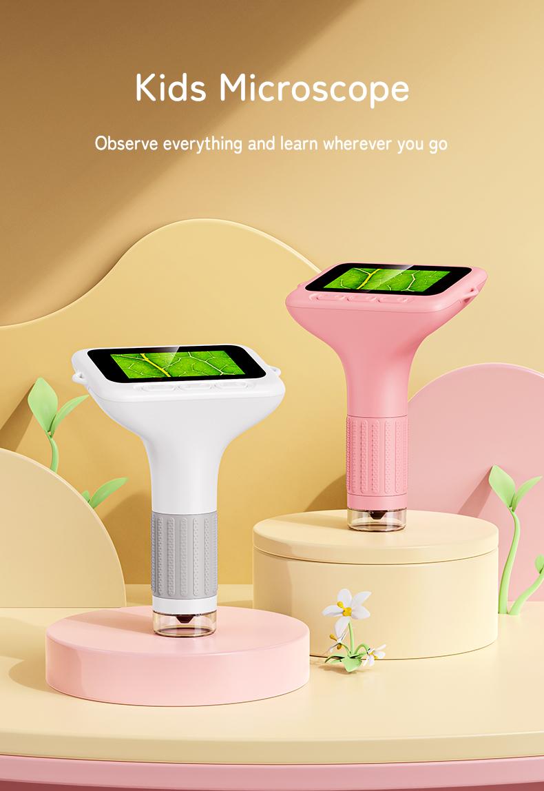 INSKAM 2025 Upgraded 4K Compound Microscope, 3" IPS Screen,100X-1000X STEM Educational Science Toys,Multiple Color,Learning tools,Christmas & Birthday Gifts for Age 5 6 7 8 9 10 11 12 Girls & Boys