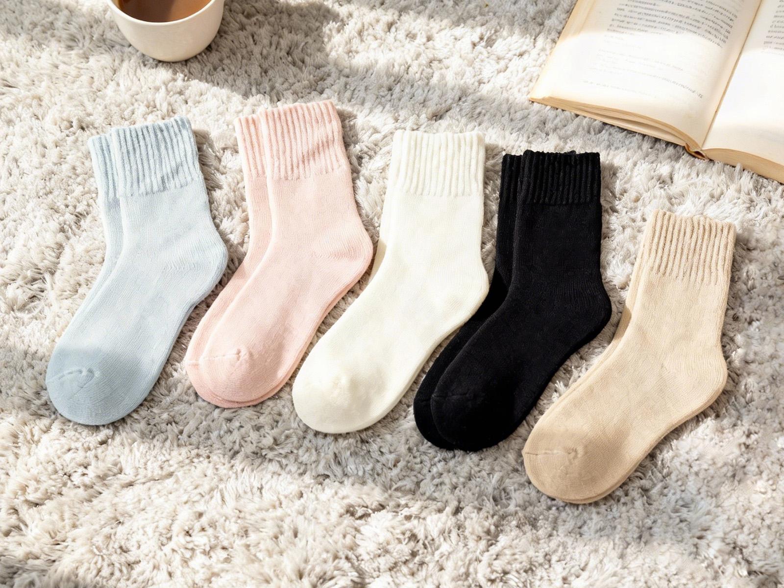 Women's Solid Mid-calf Socks, Casual Soft Comfy Warm Socks for Fall & Winter, Women's Socks for Daily Wear