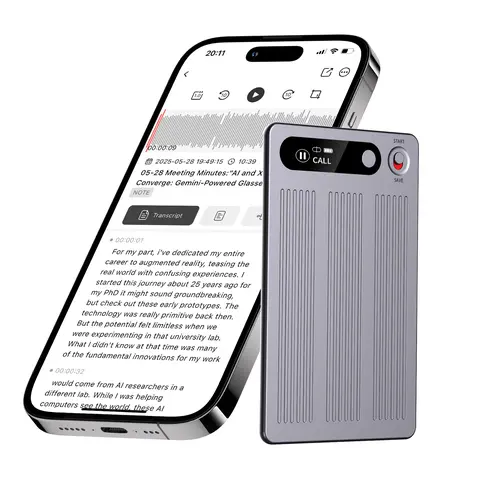 Boean Magnetic Snap-On Portable Audio Voice Recorder (Pen Category) - 64GB, Built-In Mic, 80+ Language Identification, Multi-Language Support, App Control, Transcription Summarize, Phone-Compatible Playback, Manufacturer Warranty