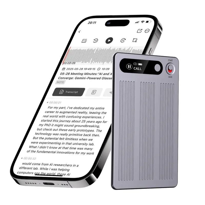 Boean Magnetic Snap-On Portable Audio Voice Recorder (Pen Category) - 64GB, Built-In Mic, 80+ Language Identification, Multi-Language Support, App Control, Transcription Summarize, Phone-Compatible Playback, Manufacturer Warranty