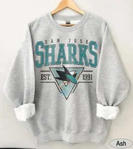[Sale Up To 30%] + [Free Ship] San Jose Crewneck, Vintage San Jose hockey youth sweatshirt, San Jose Hockey Tee, Shark hoodie sweater