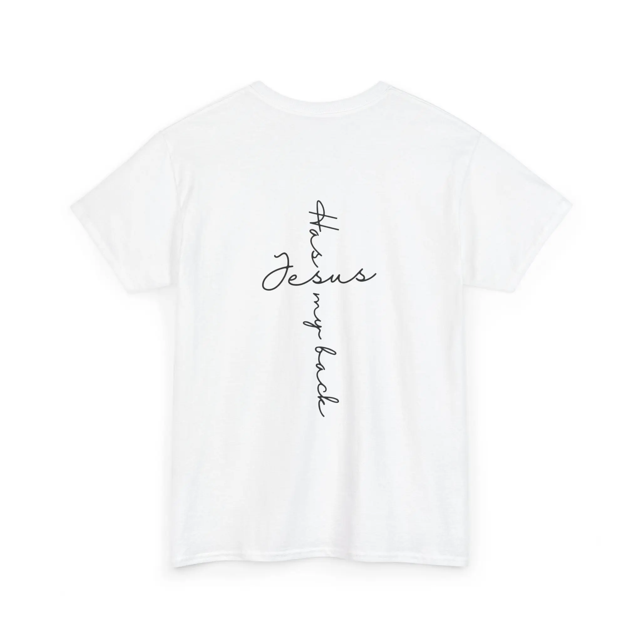 Jesus Has My Back Shirt | Christian cross heart shirt