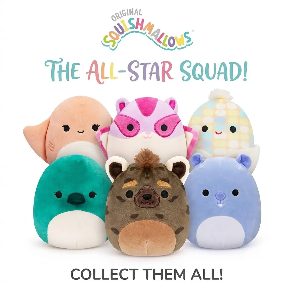 Squishmallows Official Kellytoy Plush 5"- Ultra-Soft Stuffed Animal Toy, Cute Squishy Body Pillow, Perfect Birthday Gift for Kids, Teens & Collectors