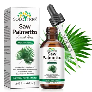 60ML Saw Palmetto for Men & Women - Pure Vegan Liquid Drops Saw Palmetto  2 Fl.Oz 28-Day Supply - Prostate Health Supplements for Men & DHT Blocker