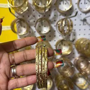 Empress LIMITED SLIM GOLD Bangles Bracelet Set - 4 Pieces, 14K Gold Filled