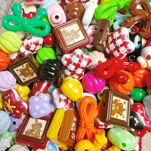 Cartoon hand-painted beads — DIY phone strap/pen