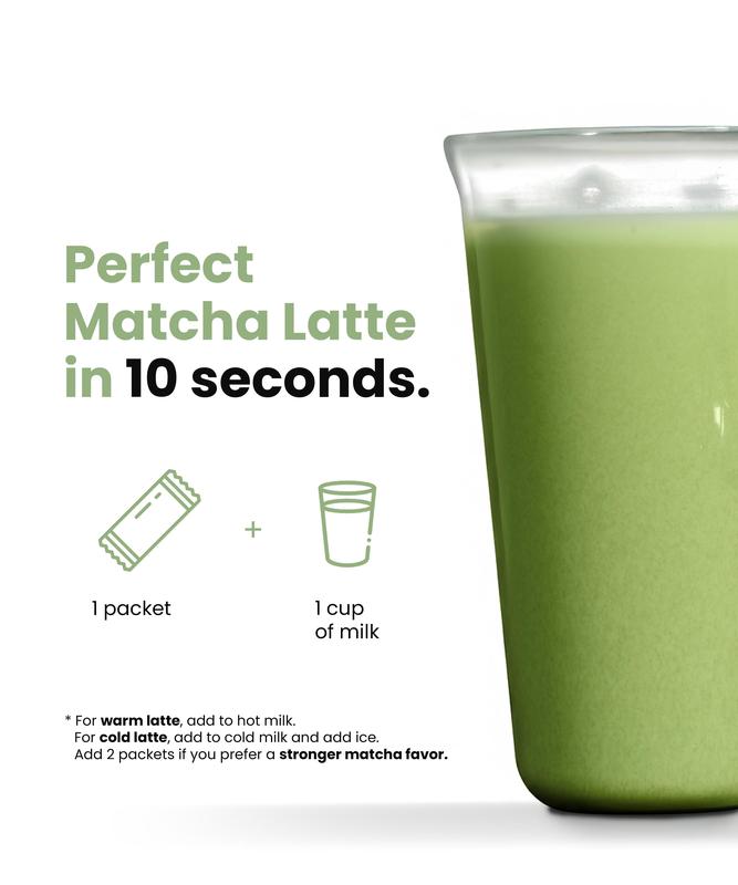 Liquid Matcha Concentrate, Matcha Latte in 5 seconds, Coffee Substitute for Focus & Energy