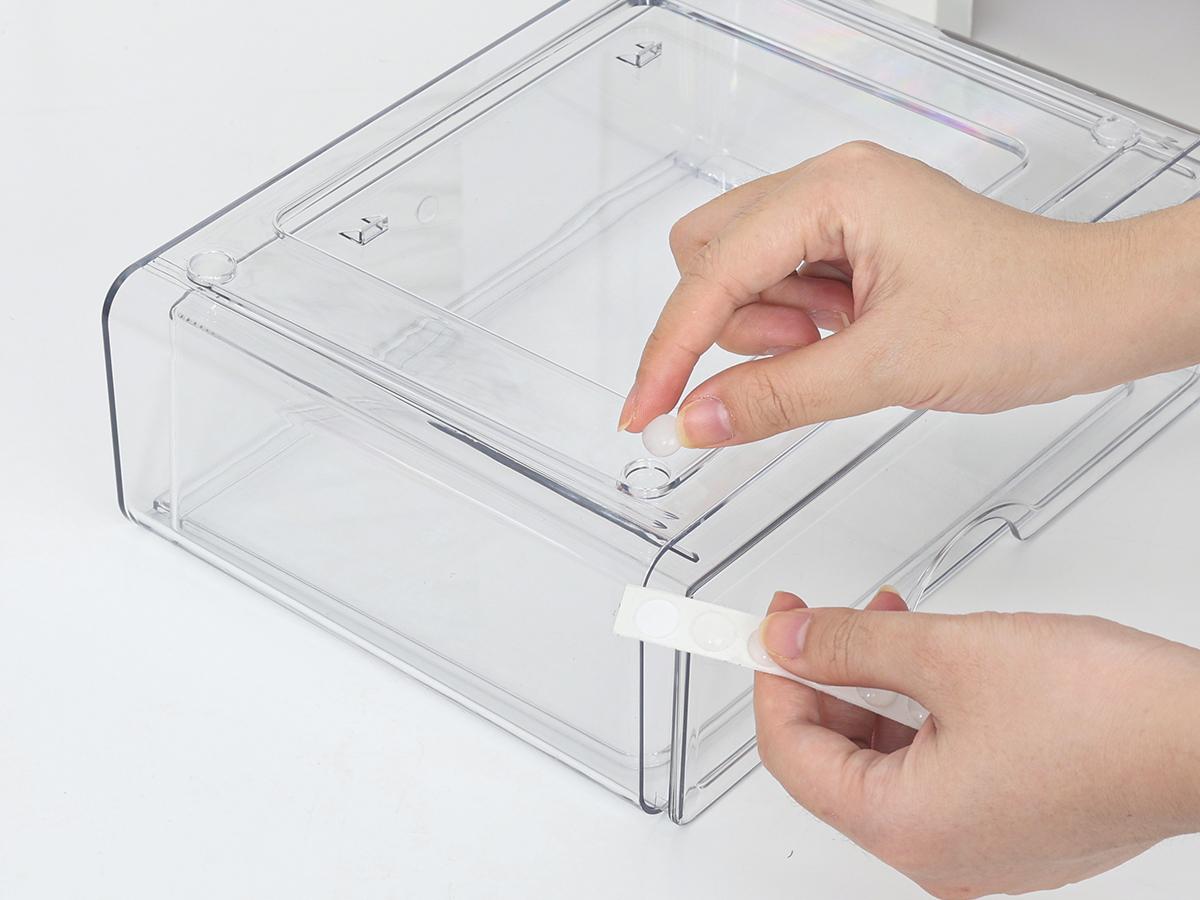 [2 Set] Vtopmart 5 Tier Clear Makeup Organizer with Drawer for Dresser Countertop & Bathroom Vanity Cosmetic Storage for Lipstick Brush Skincare Spacious Compartments Transparent Design Anti-Slip Silicone Pads Boxes New Year Gift