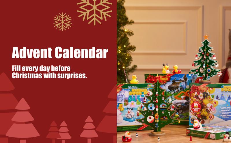 2025 Christmas Advent Calendar with Finger Puppets,24 Days Christmas Countdown Advent Calendar with Plush Animal Finger Puppets for Girls Kids Party Favors,Classroom Prizes Xmas Party Favor Gift Valentine's Day Gifts for Kids