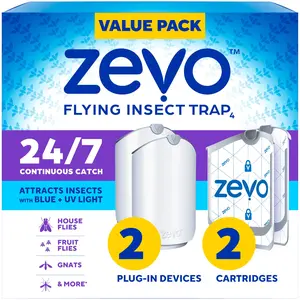 Zevo 2 Flying Insect Traps & Cartridges