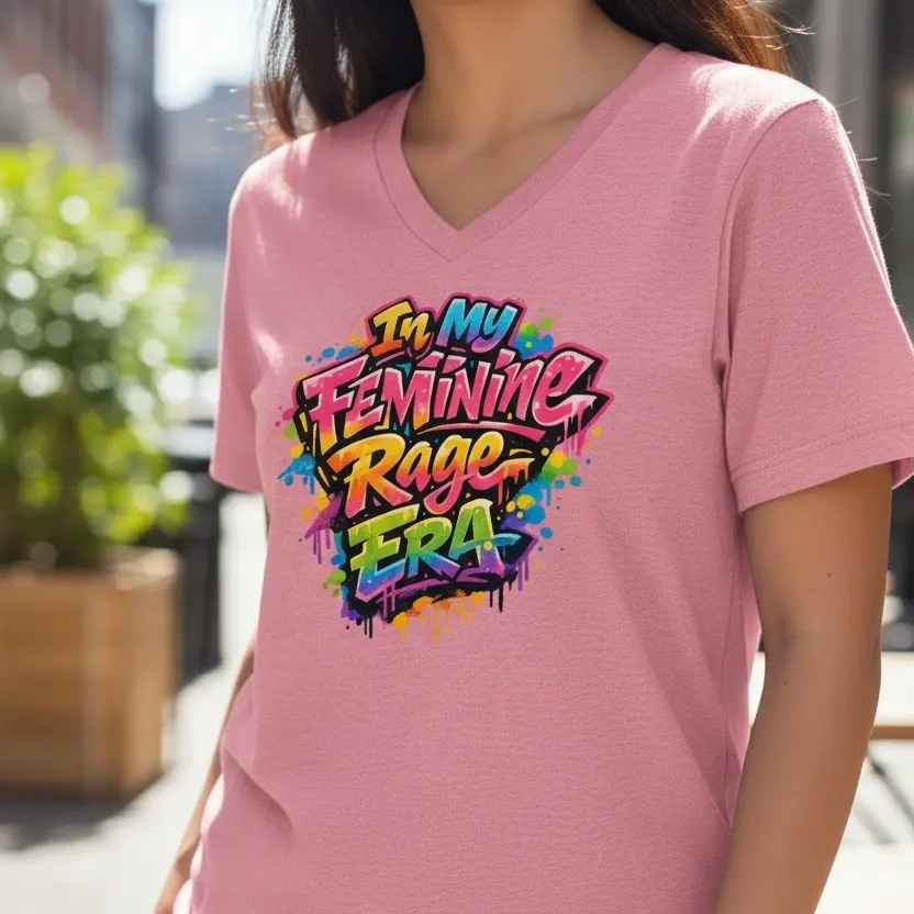 In My Feminine Rage Era Graphic T-Shirt – Feminist Statement Shirt, Political Activism Tee, Bold Empowerment Graphic Tee