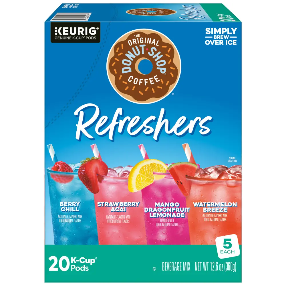 The Original Donut Shop Iced Refresher K-Cup Pods - Keurig Iced K-Cup Pods - At Home Iced Refreshers - Summer Iced Beverage