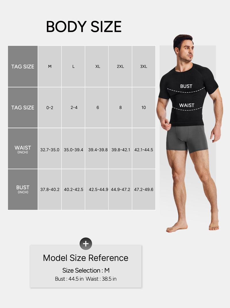 Nebility Men's Compression Shirts Cool Dry Short Sleeve Baselayer Athletic Workout T Shirts Activewear Fitness Rash Guard Clothing Shapewear