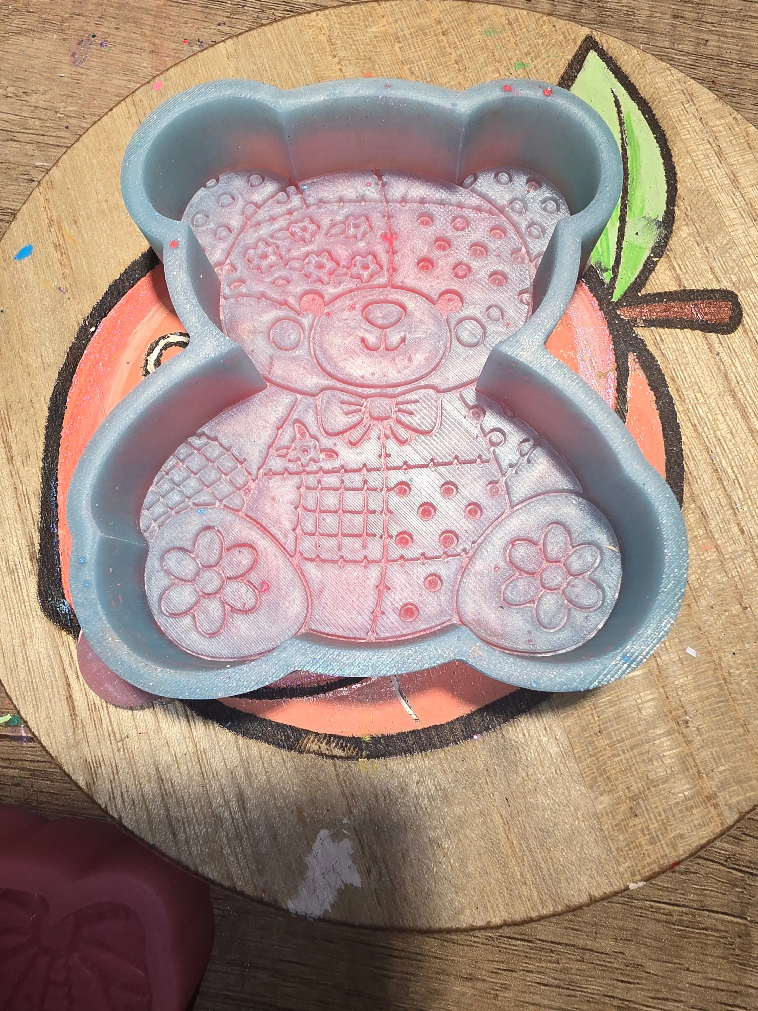 Patchwork Bear Freshie Crafting Mold Set - For DIY Candle Making, DIY Soap Making Projects
