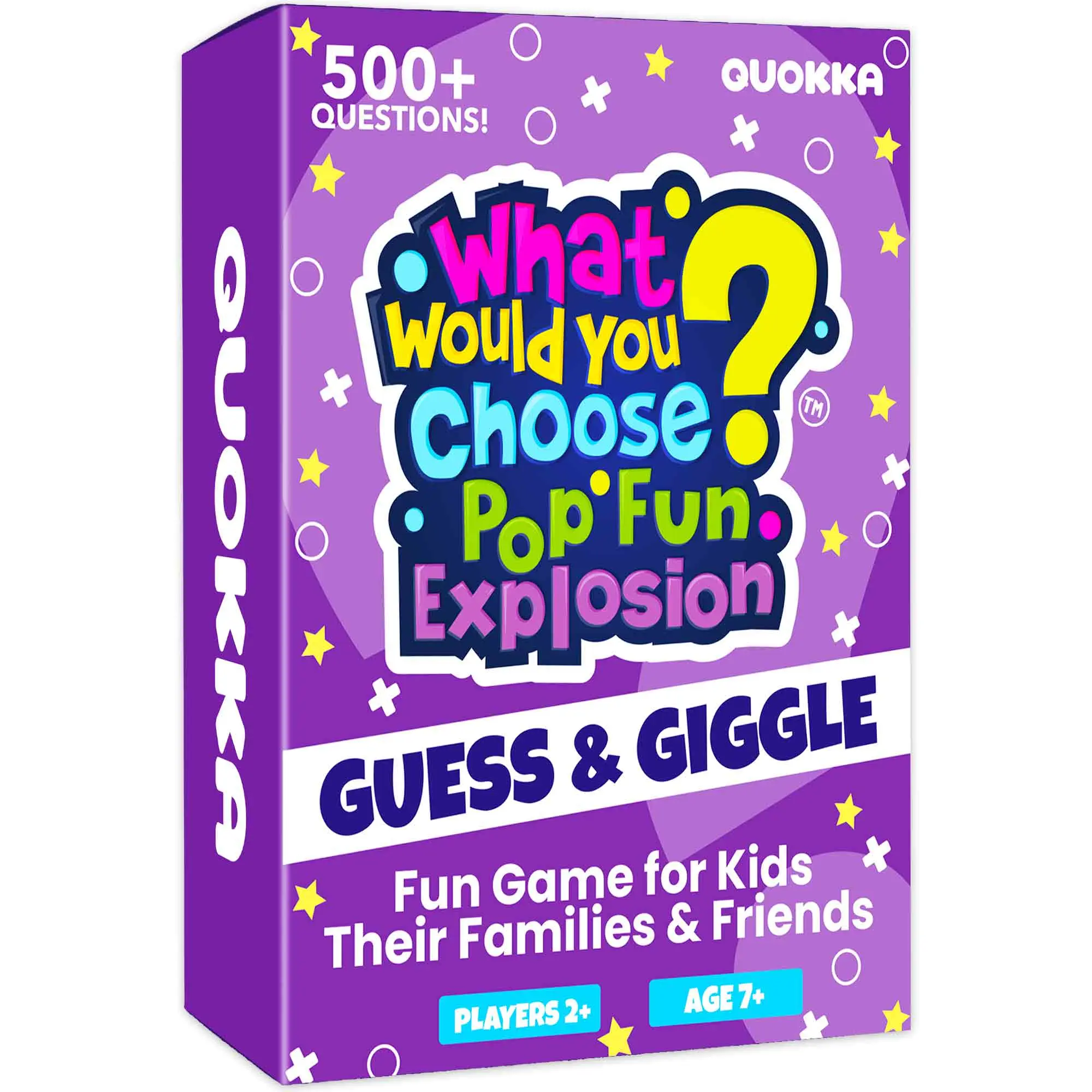 QUOKKA "What Would You Choose" Card Game - Family Fun Party Game for 2+ Players, Pop Culture Themed, Age 7+, 500+ Trendy Funny Questions About Music, Movies, Internet Fun, Road Trips