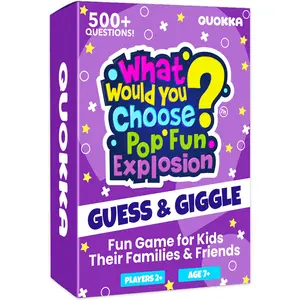 QUOKKA Card Game "What Would You Choose" Pop Culture for Kids & Family - 500+ Trendy Questions About Music, Movies & Internet Fun