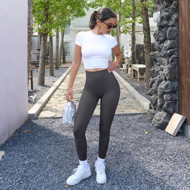 OQQ Women's 2 Piece Yoga Legging High Waist  Athletic Leggings