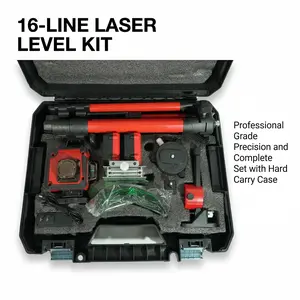 Milwaukee 16-Line Laser Measuring Kit Adjustable Base Wall Floor Construction Tool horizontal self-leveling level tripod