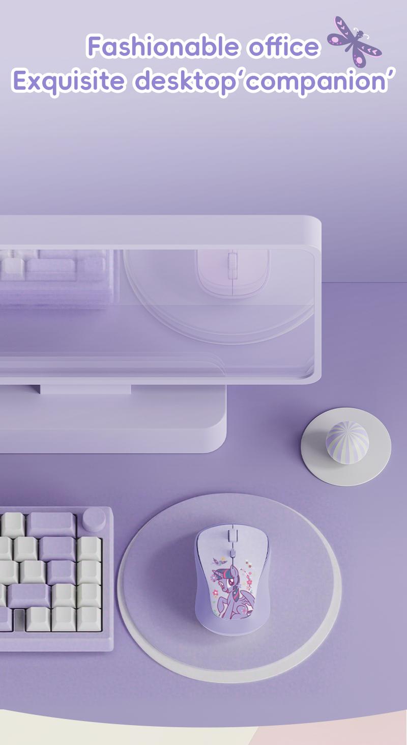 My Little Pony M02 Wireless Mouse Ergonomic Design 2.4 GHz Silent Operation Adjustable DPI Portable Universal Gift for Birthdays Valentine's Day Pink Stickers Slim Mouse TikTokShopHolidayHaul