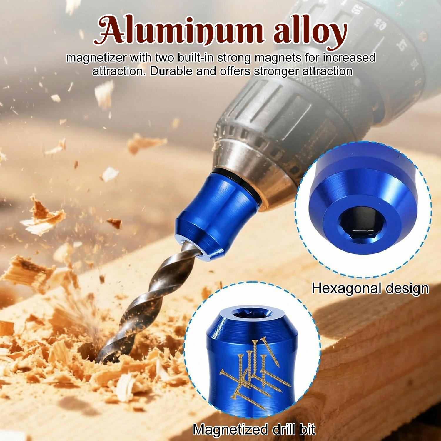 Strong Magnetic Screw Ring, 1/4 Inch/ 6.35 mm Universal Magnetic Screw Ring Bit, Screwdriver Head Magnetic Ring, Removable Magne-tic Screwdriver Drill Bit Holder for Hex Screwdrivers and Power Bits Strong Magnetic Screw Ring, 1/4 Inch/ 6.35 mm Universal Magnetic Screw Ring Bit, Screwdriver Head Magnetic Ring, Removable Magne-tic Screwdriver Drill Bit Holder for Hex Screwdrivers and Power Bits