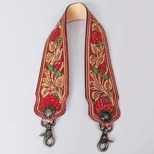 American Darling Hand Tooled Genuine Leather Crossbody Handle Strap for Bags Phone Keychain Wallet Purse Clutch Cellphone