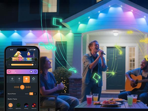 Linkind Smart Permanent Outdoor Lights 100ft RGBTW Christmas Lights 85 Scenes Modes IP67 Waterproof Alexa & Google Assistant Compatible for Daily Holiday Decorations