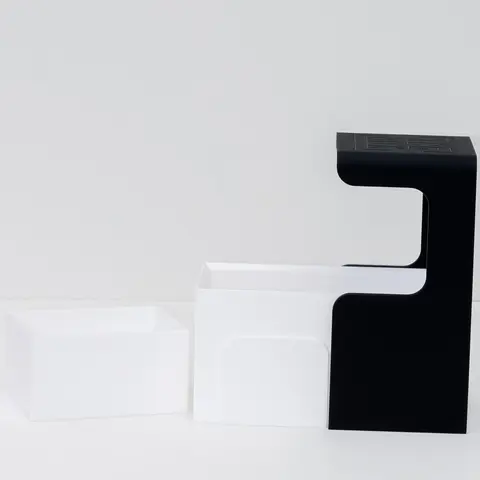 2-in-1 Version 2.0 3D Printed Card Scanning Stand (6.34in x 3.35in x 3.07in) - Card with Sleeve Holder, Desk Figure, Unique Home Decor Ornament with Adjustable Insert Gift Box