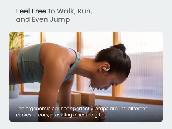 SHOKZ OpenFit - Open-Ear Wireless Bluetooth Headphones with Microphone, Sweat Resistant, Fast Charging,28HRS Playtime,Compatible with iPhone & Android