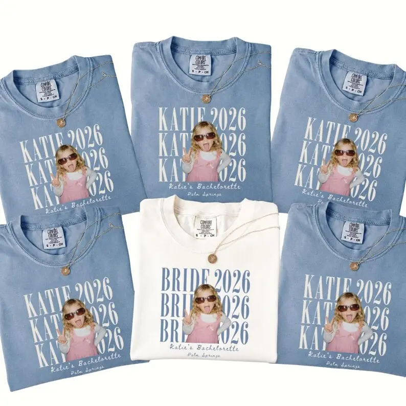 [Saleup to 75%] Custom Photo Bachelorette Shirts, Comfort Colors Bridal Party TShirts, Photo Party Tees, Personalized Bach Club Shirts