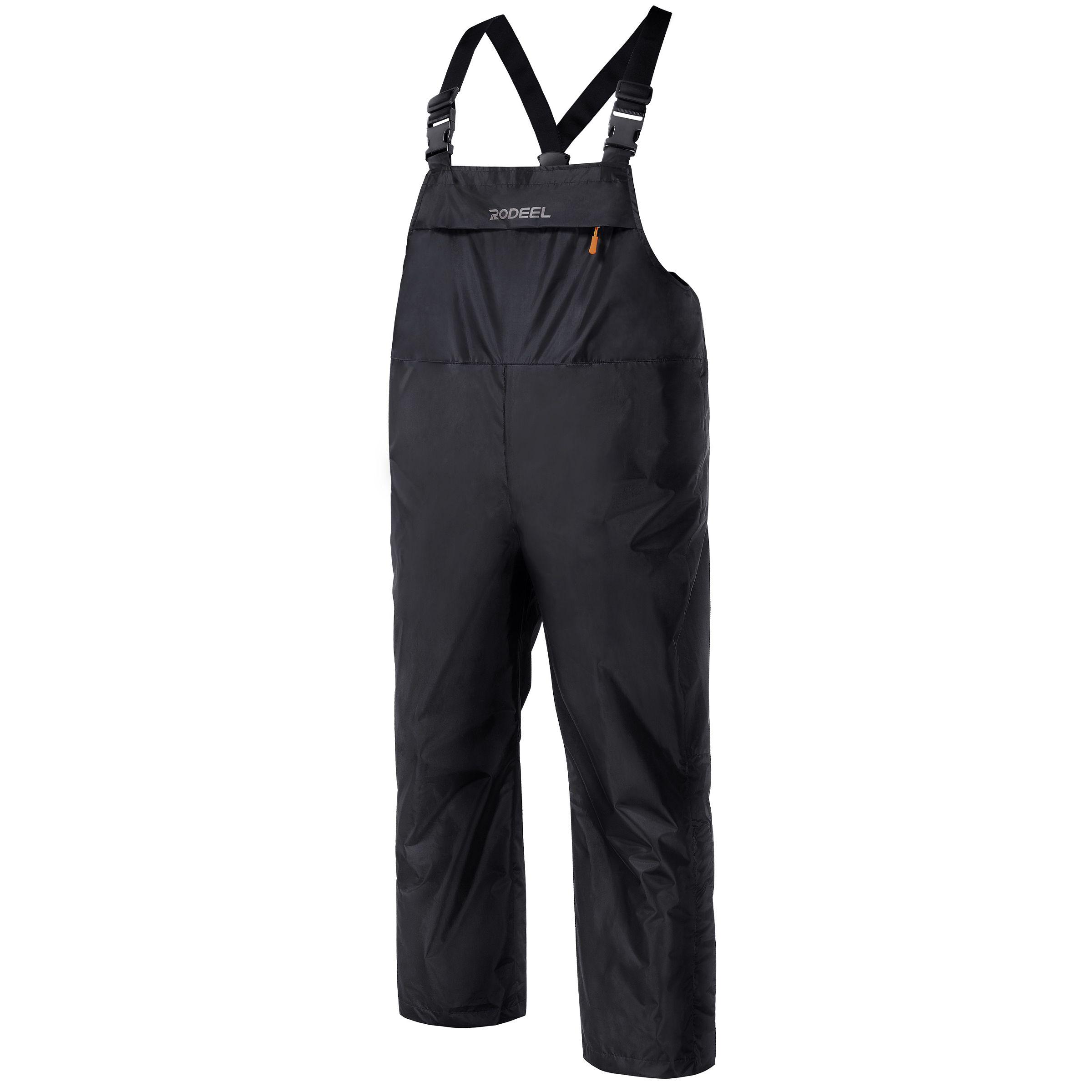 RODEEL 717 Waterproof Bib Overalls Men Durable Rainwear with Adjustable Suspenders and Chest Pocket Relaxed Fit Pants Workwear for Outdoor Hiking Fishing Boating Car Washing Construction Landscaping Gardening Workwear Menswear, Holiday Gift