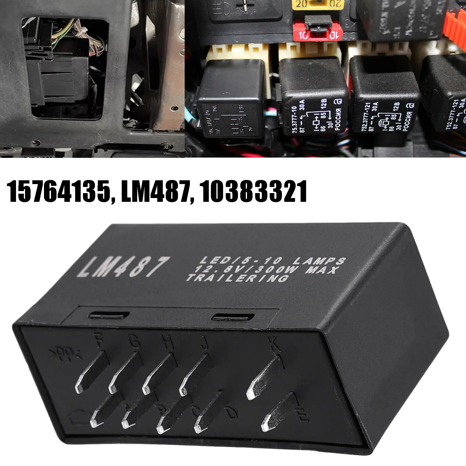 LED Flasher Relay for 2003-2007 Chevy Tahoe GMC Sierra Suburban Yukon H2 | Fix Hyper Flash Turn Signal & Hazard | Replace LM487