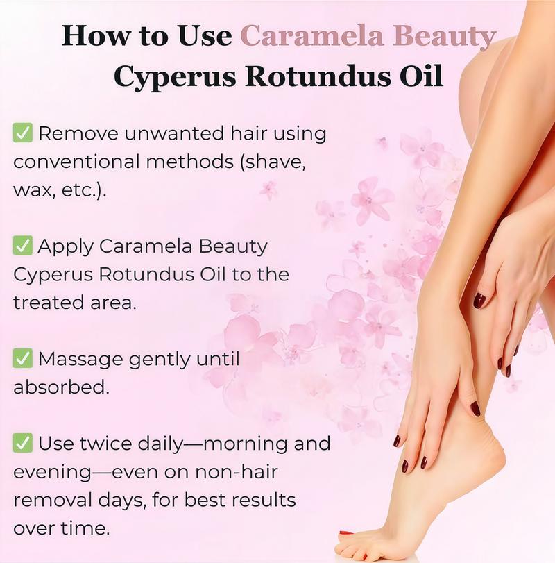 2 Pack Caramela Beauty Cyperus Rotundus Oil for Natural Permanent Hair Reduction,Mild and Non-irritating Body Care Wax,Moisturizing & Soothing for Skin Care Depilatory SL ,Unisex Hair Removal Creamoil , Daily Use Cosmetic Gentle Removal